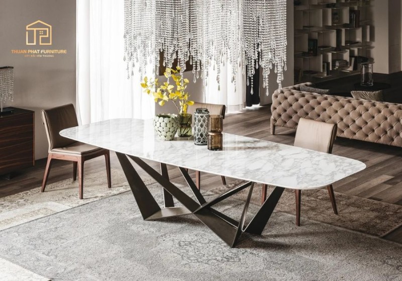 Sofa Da Thật & Bàn Ăn Mặt Đá - Bộ Đôi Để Lại Dấu Ấn Cho Không Gian Sống